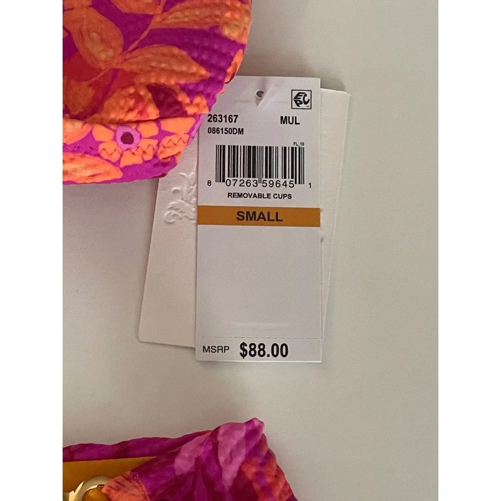 BECCA Copacabana Mira Halter Bikini Top and Copacabana Hipster Bottom Size Small